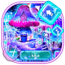 Neon Galaxy Mushroom Tema de t APK