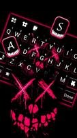 Фон клавиатуры Neon Ghost Face скриншот 1
