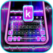 Neon Glitch Klavye Arkaplanı