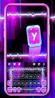 خلفية الكيبورد Neon Glitch الملصق