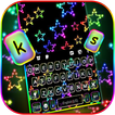 Neon Glow Stars Tastaturhinter
