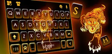 Teclado Neon Gold Tiger