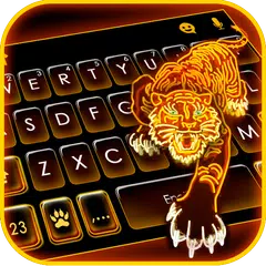 download Neon Gold Tiger Tastiera APK