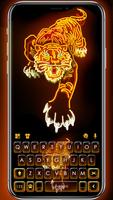 тема Neon Gold Tiger постер
