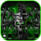 ikon Tema Keyboard Neon Gothic Skul