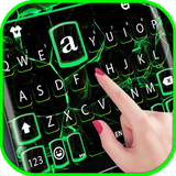 Neon Green Marble Tastaturhint Zeichen