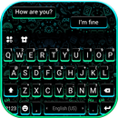 Фон клавиатуры Neon Green Blue SMS APK