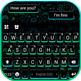 Neon Green Blue SMS icon