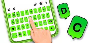 Neon Green Chat Tema Tastiera