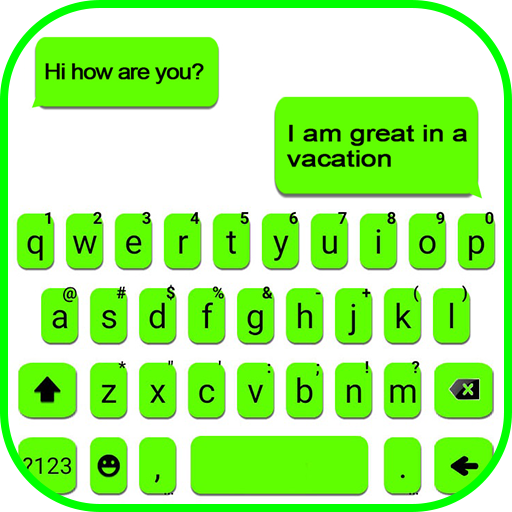 Tema Keyboard Neon Green Chat