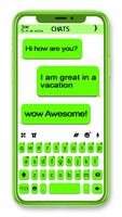 Neon Green Chat Plakat