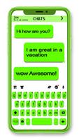 ثيم لوحة المفاتيح Neon Green C الملصق