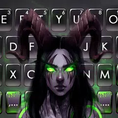 Baixar Tema Keyboard Neon Green Demon APK