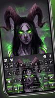 Tema Keyboard Neon Green Demon poster