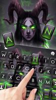 Tema Keyboard Neon Green Demon screenshot 1