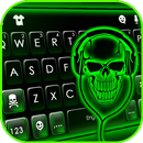 Neon Green DJ Skull Klavye Ark APK