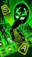 Tema Keyboard Neon Green Purge screenshot 1