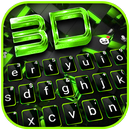Neon Green Tech 3D Klavye Arka APK