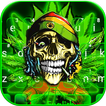 Tema Keyboard Neon Green Weed 
