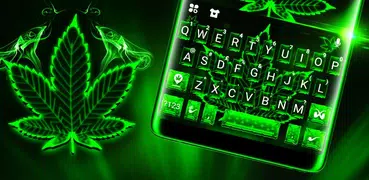 Neon Green Weed のテーマキーボード