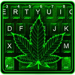 Neon Green Weed 主題鍵盤 APK 下載