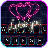 Фон клавиатуры Neon Heart Ball иконка