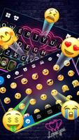 خلفية الكيبورد Neon Heart Ball تصوير الشاشة 3