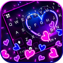خلفية الكيبورد Neon Heart Grav APK