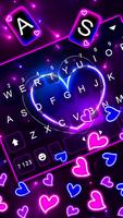 Fond de clavier Neon Heart Gra capture d'écran 1