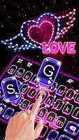 Chủ Đề Bàn Phím Neon Heart Lig ảnh chụp màn hình 1