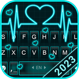 الكيبورد Neon Heart Love APK