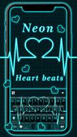 Teclado Neon Heart Love Cartaz