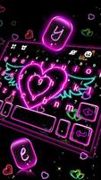 Thème de clavier Neon Heart Wi capture d'écran 1