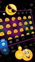 Tema Keyboard Neon Heart Wings imagem de tela 2