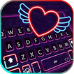 Fundo do Teclado Neon Heart Wi