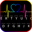 Neon Heartbeat Keyboard Backgr