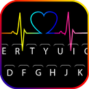 Neon Heartbeat Keyboard Backgr APK