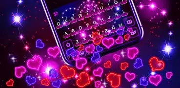 Neon Hearts Gravity 主題鍵盤