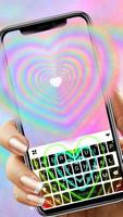 Hình nền bàn phím Neon Hearts  ảnh chụp màn hình 1