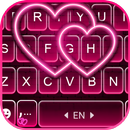 Teclado Neon Hearts Love APK