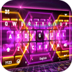 Neon Hexagon Live Keyboard Bac