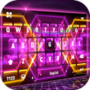 Neon Hexagon Live Keyboard Bac APK