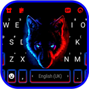 Neon Ice Wolf Tastaturhintergr APK