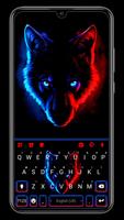 Neon Ice Wolf Plakat