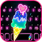 Thème de clavier Neon Ice Crea icône