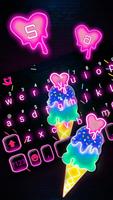 ثيم لوحة المفاتيح Neon Ice Cre تصوير الشاشة 1