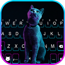خلفية الكيبورد Neon Kitten APK