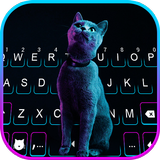 Fundo do Teclado Neon Kitten ícone