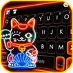 Hình nền bàn phím Neon Luck Cat
