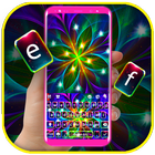 Tema Keyboard Neon Leaves ícone
